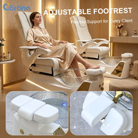 Meubles de salon de manucure de luxe, fauteuil de pédicure professionnel avec fonction de massage
