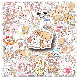 56 pièces vente directe d'usine ordinateur portable autocollant décoratif étanche Kawaii Animal Illustration <span class=keywords><strong>Mikko</strong></span> autocollant - Product Image 5