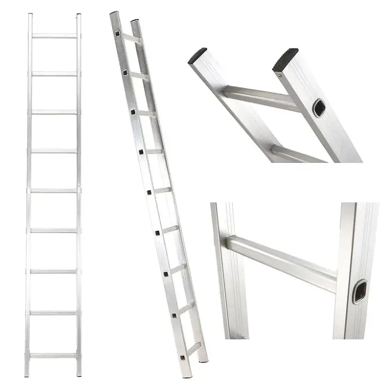 High quality compact 6m Extension length 1x20 steps single straight aluminum ladder