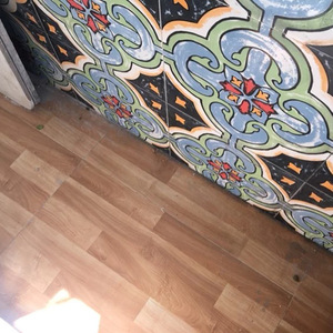 Orcelain iles, and-Painted Loral, uropean Pean odern, Lip on-Slip atatte 300x300mm loloor Iles para ining oom Itchen Room - Product Image 1