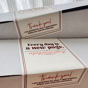 מותאם אישית מט דביק תוויות דבק עצמי עמיד למים pp קרטון "תודה" מדבקות עבור תיבת משלוח מאובטחת - Product Image 3