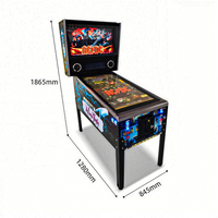 Machine de jeu d'arcade de flipper virtuel 4K Baby Bear de 49 pouces, 3 écrans, à monnayeur, pour centres de jeux de flipper, avec cabinet en métal et fer