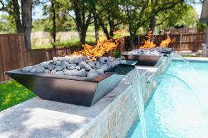 Ciotola del fuoco dell'acqua che nuota la decorazione del giardino della piscina <span class=keywords><strong>acciaio</strong></span> corten - Product Image 6