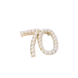 سعر المصنع مباشرة الأرقام العربية 1-من دبابيس اللؤلؤ يمكن تخصيص بروش رقمي يوناني بروش مرصع باللؤلؤ الرقمي - Product Image 5