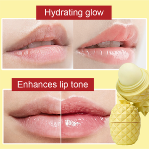 OEM ODM Soothes Repairs Chapped <b>Lips</b> Natural Ingredients Custom Flavors Moisturizing Nourishing Pineapple Shaped <b>Lip</b> Balm Ball - Product Image 4