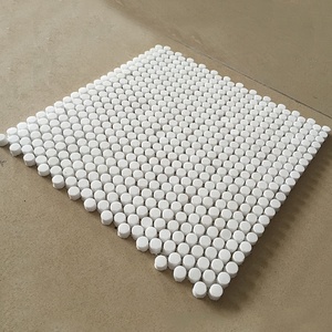 <span class=keywords><strong>Mini</strong></span> thassos đá cẩm thạch trắng Penny Vòng Gạch <span class=keywords><strong>Mosaic</strong></span> cho phòng tắm tường và sàn trang trí nội thất gạch - Product Image 2