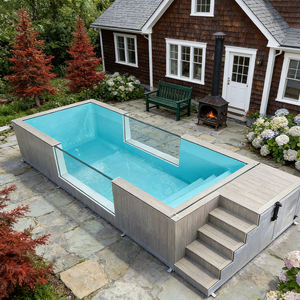 Piscina elevada de fibra de vidrio, rejilla para piscina de fibra de vidrio, estructura de piscina de fibra de vidrio, piscina con forma de sofá, piscina profunda - Product Image 5