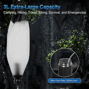 Système de filtration <span class=keywords><strong>d</strong></span>'<span class=keywords><strong>eau</strong></span> de camping avec <span class=keywords><strong>purificateur</strong></span> 2L TPU Material Survival Kit for Travel & Hiking - Product Image 4