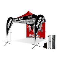Toit imperméable 600D publicité extérieure grand chapiteau tente fête Pop up auvent gazebo à vendre exposition événement tente avec drapeau