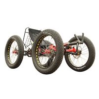 TrikExplor Outdoor Explore Quad à pédales multifonctionnel tout-terrain à pneus larges 4 roues à assistance au pédalage
