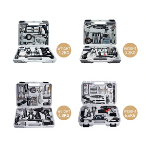 Boîte à outils écologique allemande, ensemble d'outils électriques et de quincaillerie, boîte à outils pour la maison, coffret cadeau, boîte à outils de remise en main - Product Image 4
