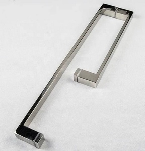 Moderno en forma de L Back-to-Back Cabina de ducha de acero inoxidable tipo G Pull Square Tube Tiradores de puerta de vidrio templado para vidrio - Product Image 1