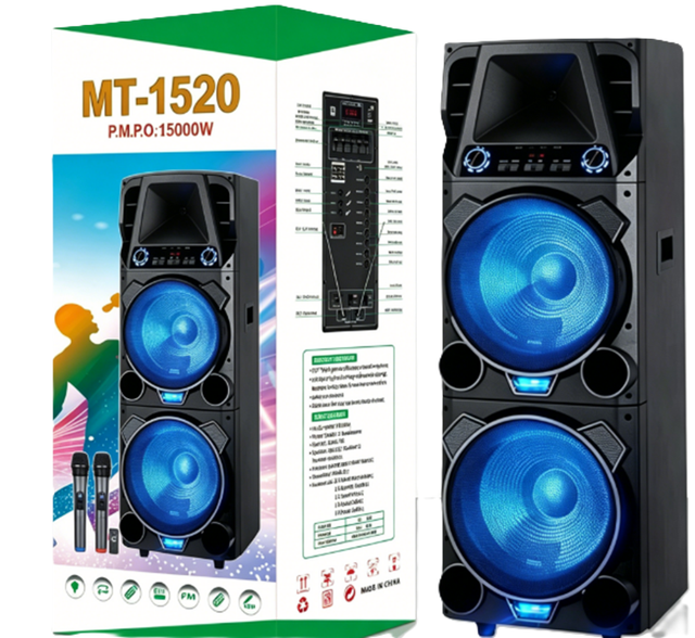 Portable Trolley Party Boat Speaker with RGB LED Lights for V5.3 100-300W Output for Beach/Backyard Parties