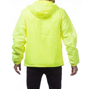 Chaqueta Cortavientos de Invierno para Hombre de Alta Calidad con Capucha, Diseño de Logotipo Personalizado, Servicio OEM, Venta al por Mayor, Ropa Urbana, Cierre de Cremallera, Impermeable - Product Image 2