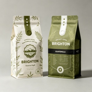 Custom Logo Sustainable <b>PLA</b> Coated Biodegradable Kraft Paper Bag Compostable Food Pouch for Tea Matcha Powder Packaging - Product Image 5