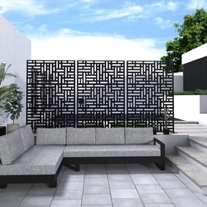Panneau de clôture en aluminium perforé découpé au laser de 6 pieds, écran métallique décoratif pour jardin, hôtel <span class=keywords><strong>et</strong></span> projets commerciaux - Product Image 2