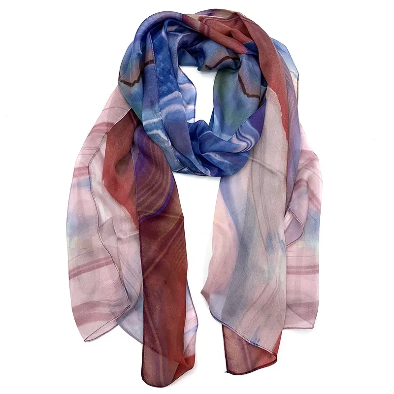 New Fashion Printing Silk Scarves Women Scarf Silk All-match Chiffon Luxury Silk Scarf