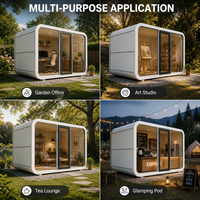 Bureau de jardin préfabriqué insonorisé de 3 mètres, studio de jardin modulaire, cabine Apple, 2 unités dans un conteneur de 6 mètres, conception 3D personnalisée en CAO