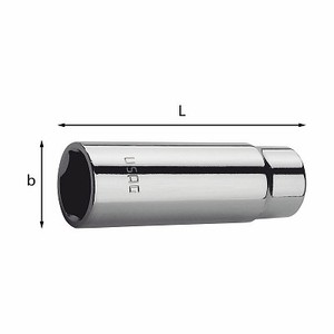 Llave de vaso Usag de 15 mm con accionamiento de 3/8 pulgadas, grado industrial ISO 2725-1 - Product Image 1