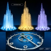 Fontaine en acier inoxydable sur mesure, grand système de contrôle de piscine, ensemble complet, éléments aquatiques de cour, effets musicaux d'eau courante