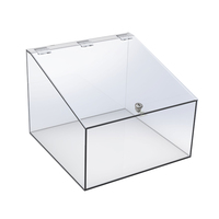 Maßge schneiderte Acryl Candy Box Kiosk Getreide Getreide Nüsse Vorrats behälter Süßigkeiten Glas Bulk Trocken futter Kunststoff behälter mit Klappdeckel