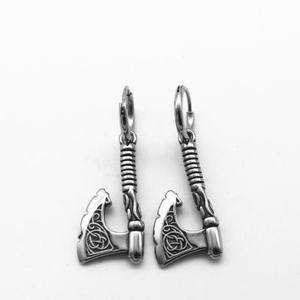 Pendientes de Acero Inoxidable Estilo Motociclista Punk Vintage -- Joyería de Moda Retro Gótica y Atrevida para Hombres y Mujeres - Product Image 5