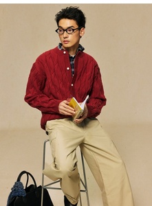 Maglione con Logo personalizzato <span class=keywords><strong>Slim</strong></span> <span class=keywords><strong>Fit</strong></span> multicolore caldo stile coreano <span class=keywords><strong>Cardigan</strong></span> in lana lane RL maglione per Unisex invernale - Product Image 5