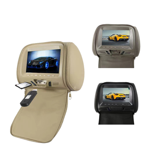 Moniteur d'appuie-tête de voiture 7 pouces avec télécommande, connecteur RCA, port AV, écran multimédia, pièces automobiles - Product Image 1