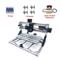 Mini CNC3018 PRO Máquina de grabado de escritorio Fresadora Máquina de tallado de madera con control GRBL Grabado láser opcional