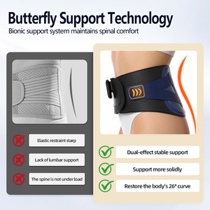 Masseur lombaire EMS TENS à double impulsion, 16 niveaux de force, massage des tissus profonds, chauffage grande surface, batterie longue durée 2500 mAh, vente en gros - Product Image 4