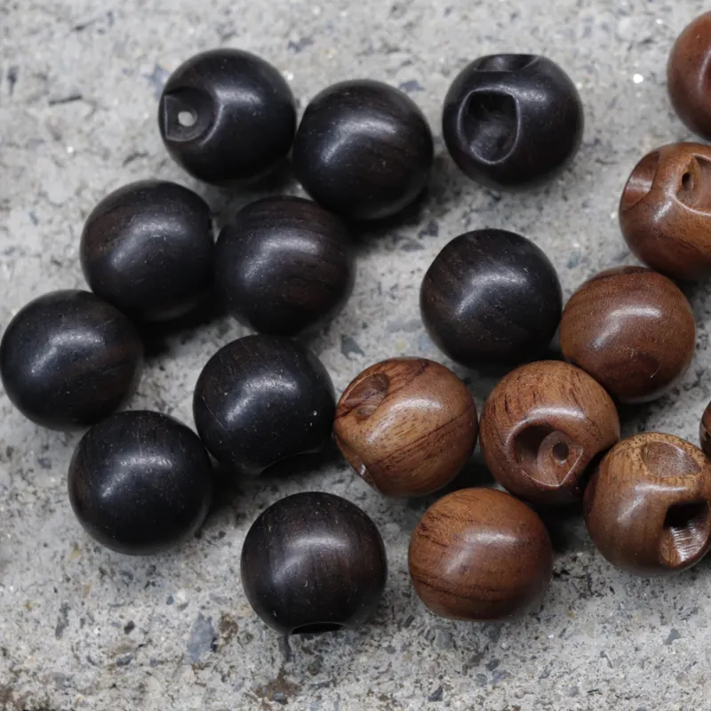 10/12mm black brown natural wood wood round bead button single hole spherical sewing accessory for custom dress