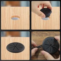 Cubiertas de orificio para Cable de escritorio de 2 pulgadas (50mm) con sierra perforadora/organizador de Cable de escritorio para mesa de oficina en casa