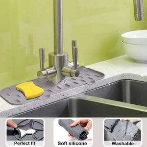 Alfombrilla plegable de TPE para grifo, desechable, antisalpicaduras, impermeable, a prueba de fugas, para fregadero de cocina, baño y aseo - Product Image 3