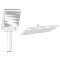 Système de panneau de douche carré minimaliste: contrôle à 3 boutons, buses ABS autonettoyantes, voies navigables doubles Eco-Core