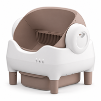 Litière intelligente transfrontalière pour chat, entièrement automatique, anti-éclaboussures, facile à nettoyer, grande taille, toilette électrique pour chat, élimination des déchets, ABS