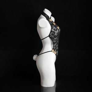 Classic Cheongsam Bodysuit Lace Sleeveless Stretch Sexy Women's Lingerie Role Play Fashion - Product Image 3