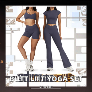 Ensemble de vêtements de sport respirants et personnalisés LORISOW pour femmes, tenue de yoga, leggings de yoga ajustés pour lifter les fesses, vêtements de sport pour l'entraînement - Product Image 2