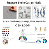 Conception de bijoux personnalisés OEM et ODM, collier, boucles d'oreilles, bagues, bracelet à breloques DIY, bijoux en argent 925, laiton, platine, plaqué or