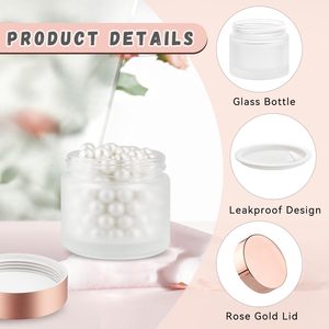 Vente en gros de pots en verre de 30g à 100g avec couvercle en plastique pour crème de soin de la peau et contenants d'huile cosmétique, impression sérigraphique personnalisée - Product Image 3