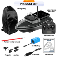 Flytec V060 Auto Return GPS 500M RC Carp Boat Dengan 160 Titik untuk Pemberitahuan Baterai Lemah