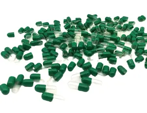 Hexin Capsule Groen-Helder Lege Gelatine Capsule 0 Logo Kleur Aangepast Iso Halal Cfda Koosjer Gecertificeerde Diy Capsule