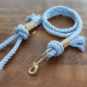 Guinzaglio per cani fatti a mano su misura corda rotonda in cotone per animali domestici con accessori di addestramento sostenibile in stile Designer per cani - Product Image 6