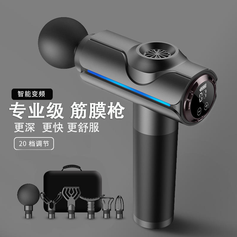 Écran tactile LCD [Gris], 20 niveaux de massage, 6 têtes de massage