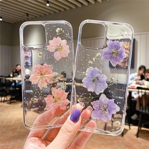 เคสโทรศัพท์เรซิ่นใสลายดอกไม้แท้ แฟชั่นอีพ็อกซี่  ฝาหลังนิ่มใส สำหรับ iPhone 7 8plus XS XR 11 12 14 17AIR - Product Image 2