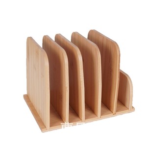 Wooden <b>Desktop</b> File Organizer <b>Shelf</b> Natural Wood Color Rectangle Multipurpose Office Use Standing Type F8060 - Product Image 5