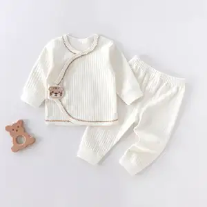 Wholesale 2 Pieces Baby Clothes Long Sleeve Soft Baby Clothing Sets New Born Baby Clothes Sets 0-3 Months For Boys Girls