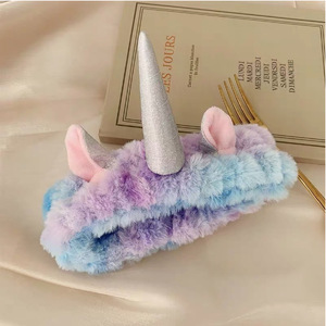 ที่คาดผมตุ๊กตายูนิคอร์นไล่สีแบบ Tie-dye สินค้าขายดีข้ามพรมแดน ของเล่นตุ๊กตาผ้าพลัฌสำหรับมัดผม สไตล์ยุโรปและอเมริกา - Product Image 2