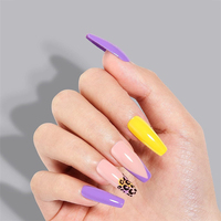 AILLSA ODM Acrílico 240 Uds. 10 Tamaños Puntas de Uñas de Gel Suave Tipo Ataúd Mediano Acabado Mate Completo Diseño de Uñas de Cobertura Total