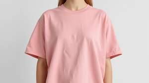 S a XL Camiseta de mujer Oversize Fit 100% algodón Manga corta Liso 2 vías de algodón elástico Camisetas de mujer - Product Image 4