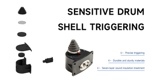 Dual-Zone Akustik-Schlagzeug Innen-Trigger-Tower Schaumstoffkopf-Rim Elektronische Hybrid-Schlagzeug-Umrüstung 8 10 12 14 16 Zoll - Product Image 6